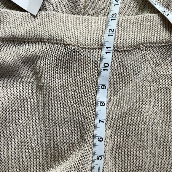 NWT ZARA STRAIGHT LEG LINEN BLEND KNIT PANTS M - Picture 6 of 6